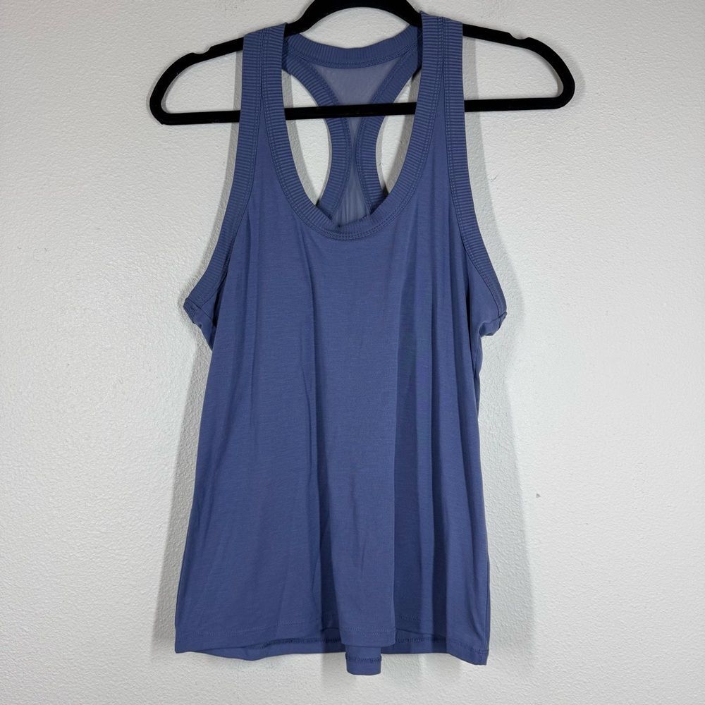 Athleta Blue Topanga Racerback Tank Top Mesh Breathable Women’s Size Medium